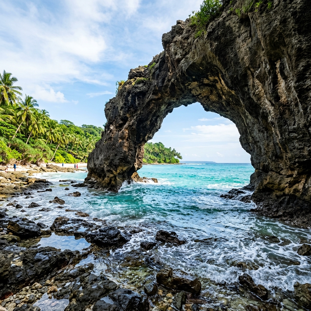 Natural Rock Bridge on Neil Island, Andaman