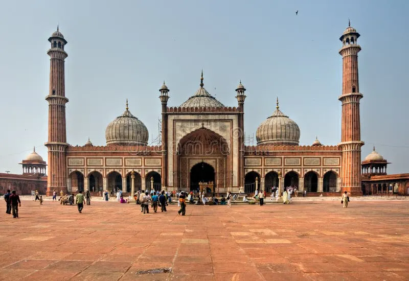 Jama Masjid Grand Court and Minarets Old Delhi