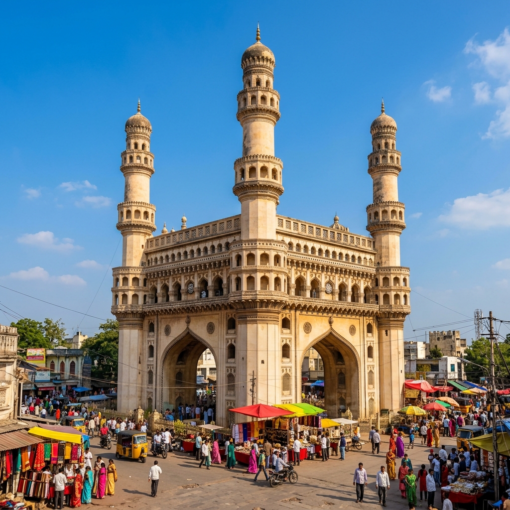 Iconic Charminar in old Hyderabad
